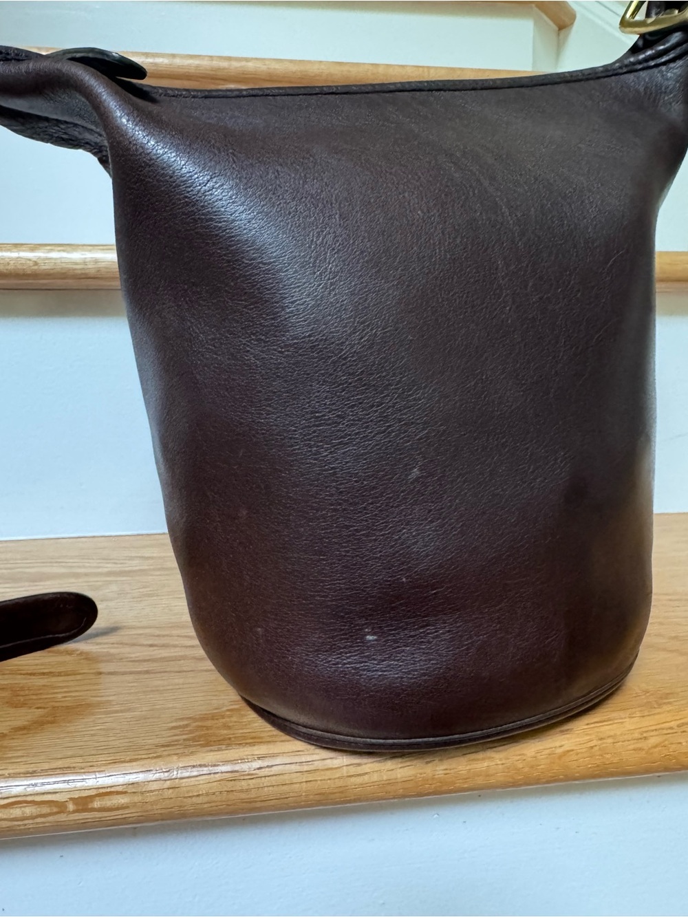 Vintage Coach Helen's Legacy 9953 Mahogany Brown Leather Duffle Bag from Turkey - Picture 8 of 15